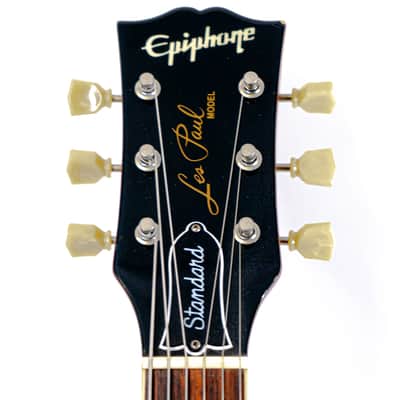 Epiphone Les Paul Standard GoldTop MIJ w/ Duesenberg Style Pickups, Pearloid Trapezoid Inlays, Schaller Strap Buttons image 11