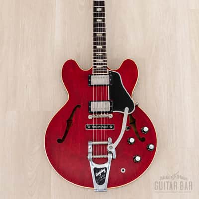 1962 Gibson ES-335 TDC Vintage Semi-Hollow Guitar Cherry w/ Bigsby, Pat # Pickups, Lifton Case image 2