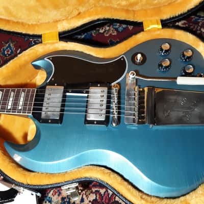 Gibson Custom Shop Murphy Lab '64 SG Standard Reissue with Maestro - Light Aged Pelham Blue !! image 1