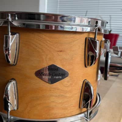 Yamaha Beech Custom 12”x 7&7/8” natural tom 1997 - Natural image 4