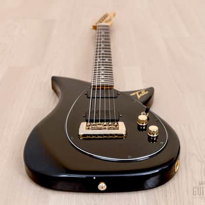 1980s Tokai Blazing Fire Talbo A-100D Vintage Aluminum Body Guitar HH Black, Japan image 9
