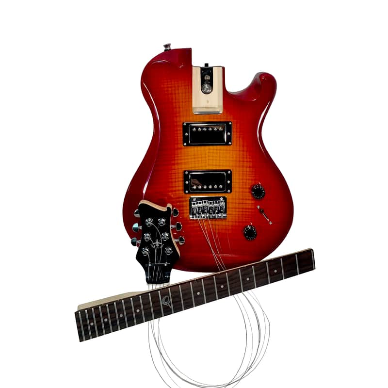 Journey Instruments OE990CB Overhead Electric - Cherry Burst Collapsible Travel Guitar image 1