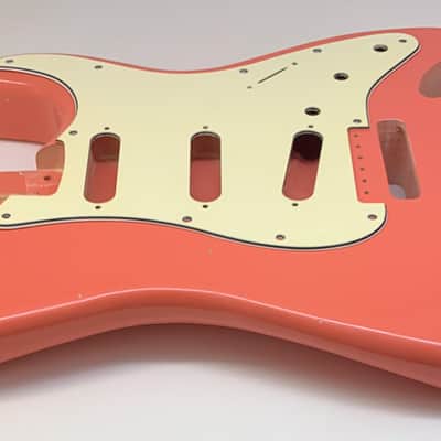 4lbs 2oz BloomDoom Nitro Lacquer Aged Relic Tahitian Coral S-Style Vintage Custom Guitar Body image 6