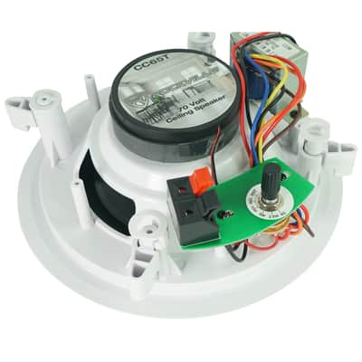 2) Rockville CC65T White 6.5" Commercial 70v Ceiling Speakers For Restaurant image 4