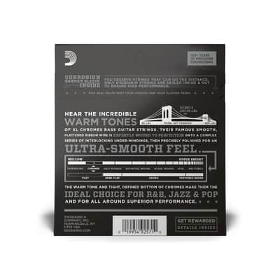 D'Addario ECB81-5 Flat Wound Light Long Scale 5-String Bass Guitar Strings image 2
