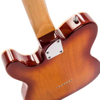 Vintage V72 ReIssued Custom Spec TL Electric Guitar - Flame Tobacco Burst (V72FTB) image 3