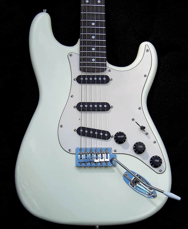 Light-weight Strat-Arctic White Solid Mahogany+ Matched Custom Pickups + Working Bridge Tone+Treble Bleed+Low Action+ Ebony Neck+Low Wide Jumbo Dressed and Polished Frets +Full Low Action Setup! image 1