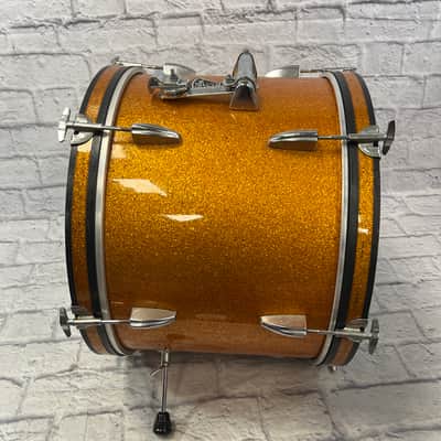 Arai 3pc 1970s Japanese Gold Sparkle Drum Set image 4