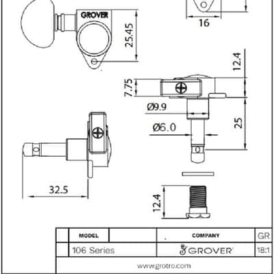 Genuine Grover Original Locking Rotomatic 18:1 3x3 Chrome image 4