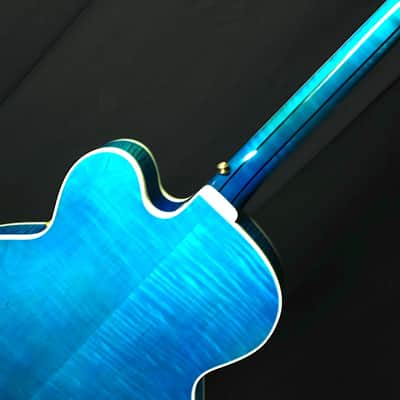 Heritage  Super Eagle 1998 Blue Sunburst Rare Archtop Guitar image 11