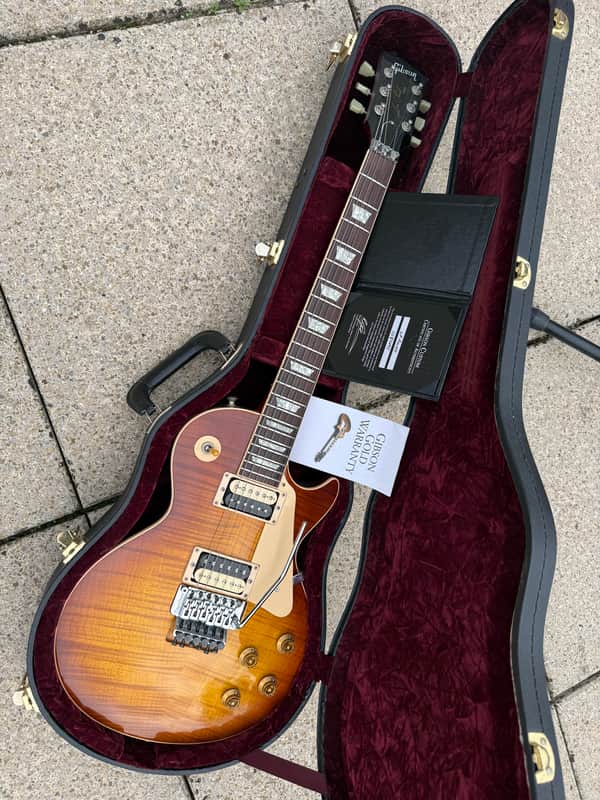Gibson Custom Shop Les Paul Axcess Standard with Floyd Rose 2008 - Iced Tea Flame image 1