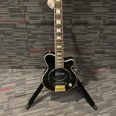 Pignose PGG-259 Mini Electric Travel Guitar - Black w/Gold Hardware image 1