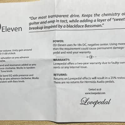 Lovepedal OD Eleven 2022–Gold image 11