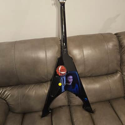 Dean Michael Amott Tyrant Battle Axe RARE Dave Mustaine flying V *UPGRADES Seymour Duncan black winter pickups image 15
