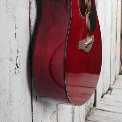 Yamaha FSX800C Concert Cutaway Acoustic Electric Guitar Solid Spruce Ruby Red image 10