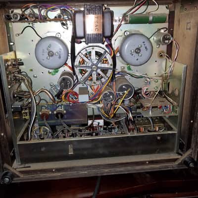 TEAC RESTORED A-1200U 3-head R2R 2-track 1/4" stereo 7" reel to reel recorder tape deck player 1970s - stained wood and stainless steel image 3