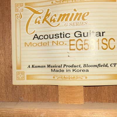 Takamine G Series EG531SC - Black w/ Hard case image 3