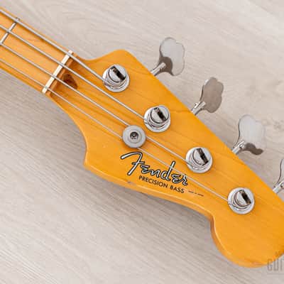 1982 Fender JV Precision Bass ‘57 Vintage Reissue PB57-70 Olympic White Ash Body, Japan MIJ Fujigen image 4