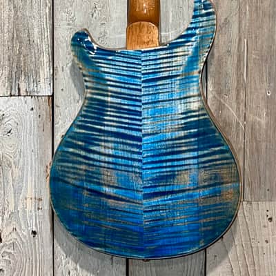 PRS Hollowbody II Piezo  Electric Guitar, Faded Blue Jean, Insane Flame, Help Support Small Business & Buy It Here ! image 6