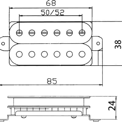 1Pair High Output Magnet Electric Guitar Neck Bridge Pickup Set N/B Compatible with Electric Guitar Pickup (Black) image 2