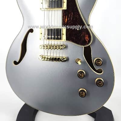 Ibanez Ibanez AS73GMSF AS Artcore Electric Guitar - Silver Flat image 3