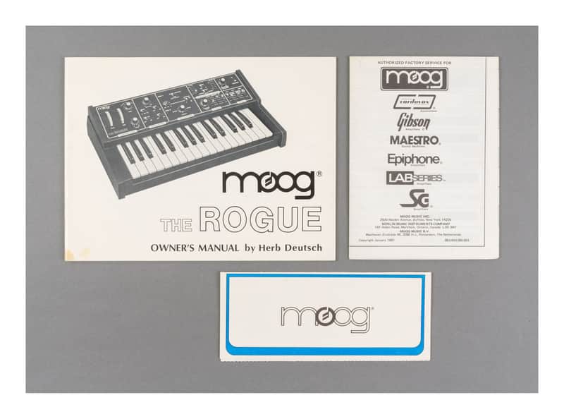 Moog The Rogue Owner's Manual