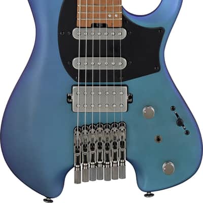 Ibanez Q547 7-string Electric Guitar - Blue Chameleon Metallic Matte image 2