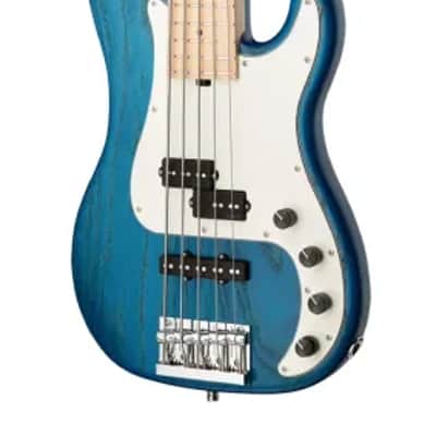 Sadowsky MetroLine 21-Fret Hybrid P/J Bass-Swamp Ash Body-5 String-Ocean Blue Transparent Satin image 4