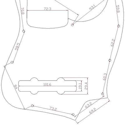 5 String Jazz Bass Pick Guard J Bass Scratch Plate for USA/Mexican FD 5 String Jazz Bass Vintage Tortoise image 3