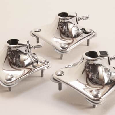 (3) Slingerland Set-O-Matic Tom Mounts, 1960s-70s, NEAR MINT / INSPECTED & TESTED image 2