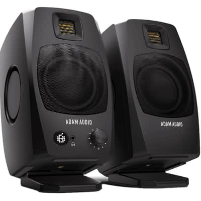 ADAM Audio D3V 3.5 Active Desktop Monitor System With Passive Radiators, 240 Watts, Pair - Black image 1