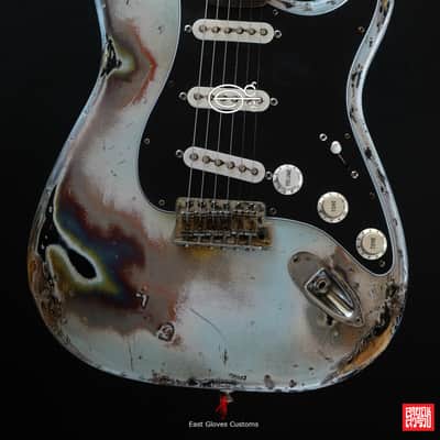 Fender Stratocaster Sonic Blue Heavy Aged Relic by East Gloves Customs image 3