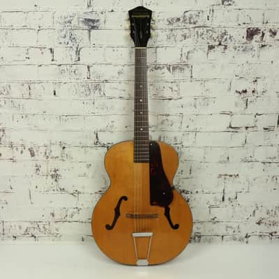 Vintage 1950s Harmony Patrician H1407 Natural Archtop Acoustic Guitar image 1