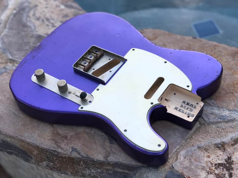 Real Life Relics Custom Tele Telecaster Body Purple Passion Metallic Aged image 1
