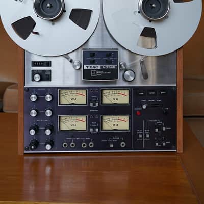 TEAC A-3340S 1/4" 4-Track Reel to Reel Tape Recorder 1970s - Silver image 3