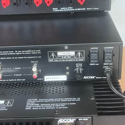 Adcom Adcom GTP 350 Pre & Adcom GFA 5503 Amp & Adcom GDS 6 speaker selector 1990-1999 - Black image 7