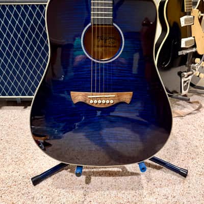 Tagima TW 30 EQ Acoustic Electric Guitar - Trans Blue image 2