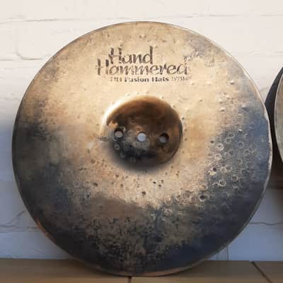 Sabian 13" HH Hand Hammered Fusion Hi-Hat Cymbals (Pair) 1992 - 2015 - Natural image 2