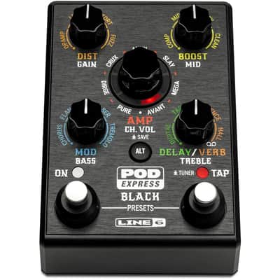 LINE6 POD EXPRESS BLACK PEDALE MULTI EFFETTO PER CHITARRA CON MODELLI AMPLIFICATORI HIGH GAIN image 4