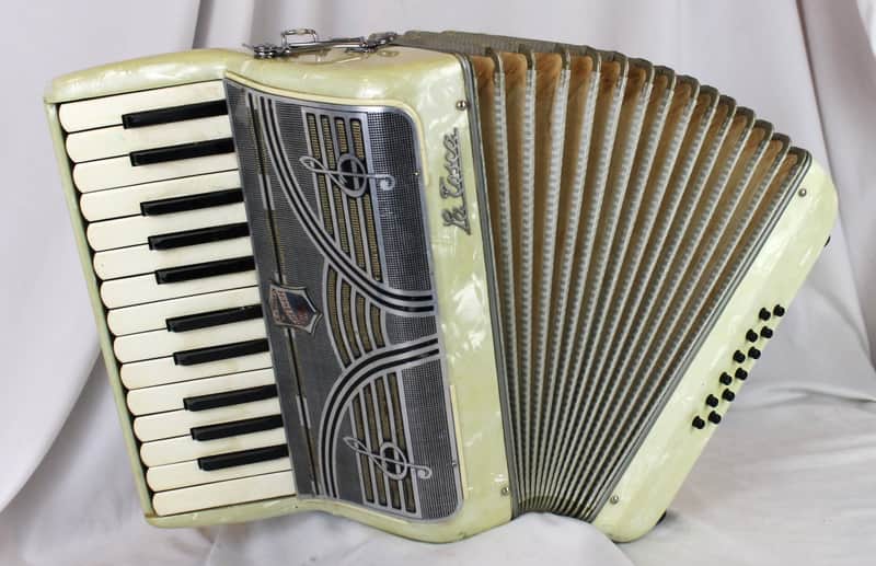 8255 - Ivory Gretsch La Tosca Bambino Piano Accordion MM 25 12 image 1