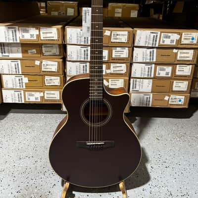 Ibanez AE100 Acoustic-Electric Guitar - Burgundy Flat image 1