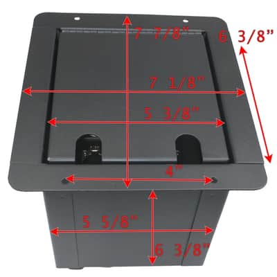 Recessed Floor stage box 6 XLR FEMALE 1 XLR MALE 1 Cat5 1 TRS Prewired 1' leads image 2