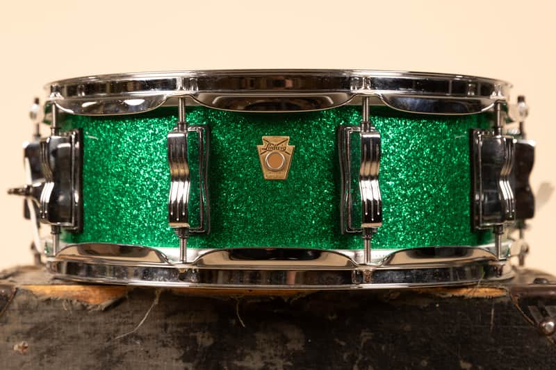 Ludwig Legacy 5x14 Green Sparkle Snare Drum image 1