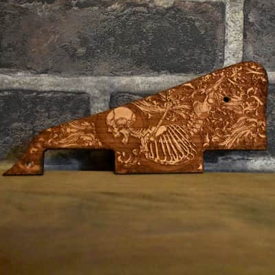 Handcrafted Cherrywood Pickguard for Gibson Les Paul Studio & Historic '59 – Laser-Engraved Custom Design image 1