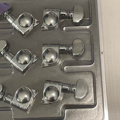 NEW - Grover 305C6 6-In-Line Mid-Size Rotomatic Tuners - CHROME image 3