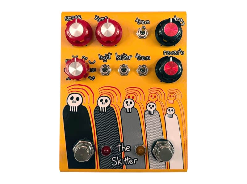 Champion Leccy The Skitter V3 Tremolo + Reverb Pedal (Yellow) image 1