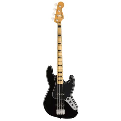 Used Squier Classic Vibe '70s Jazz Bass - Black w/ Maple FB image 2