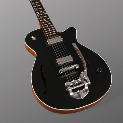 Grez Mendocino F - 2023 - Matt Black w/ Fralin Mini Humbuckers & TK Smith vibrato. NEW (Authorized Dealer) image 4
