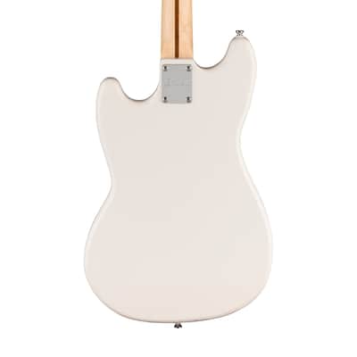 Squier Sonic Bronco Bass Guitar w/White Pickguard, Maple FB, Arctic White image 4