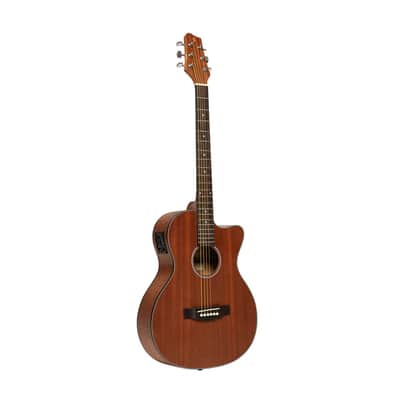 Stagg Auditorium Acoustic Electric Cutaway Guitar - Natural - SA25 ACE MAHO image 1